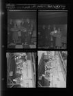 Four people with platters; Men with food loaded on truck (4 Negatives) (December 21, 1957) [Sleeve 24, Folder d, Box 13]